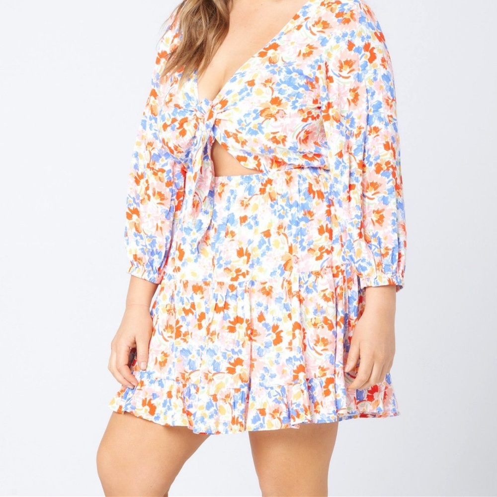 L Space stay golden floral dress